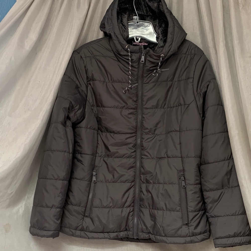 Sportmax Black Quilted Hooded Puffer Jacket